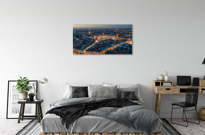 Tableaux sur toile canvas Panorama cracovie nuit