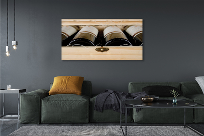 Tableaux sur toile canvas Bouteilles de vin dans une boîte
