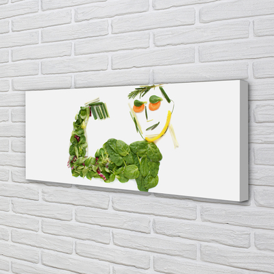 Tableaux sur toile canvas Caractère avec des légumes