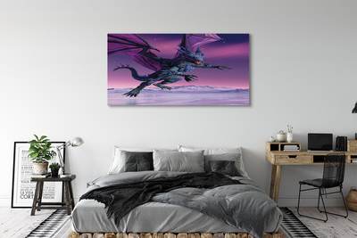 Tableaux sur toile canvas Dragon ciel coloré