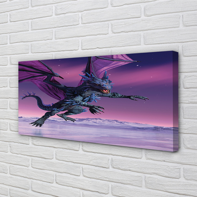 Tableaux sur toile canvas Dragon ciel coloré