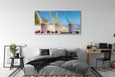 Tableaux sur toile canvas Pailles verre à cocktail coloré