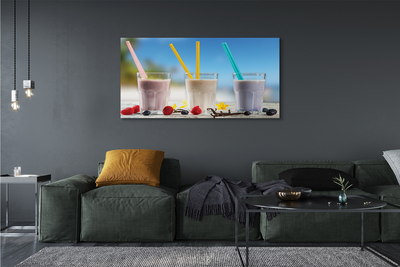 Tableaux sur toile canvas Pailles verre à cocktail coloré