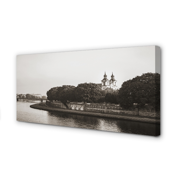 Tableaux sur toile canvas Pont de la rivière cracovie