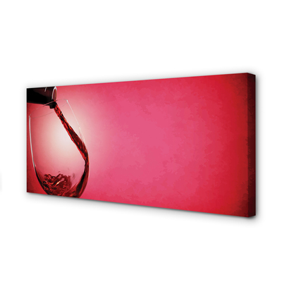 Tableaux sur toile canvas Verre fond rouge sur la gauche