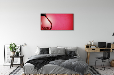 Tableaux sur toile canvas Verre fond rouge sur la gauche