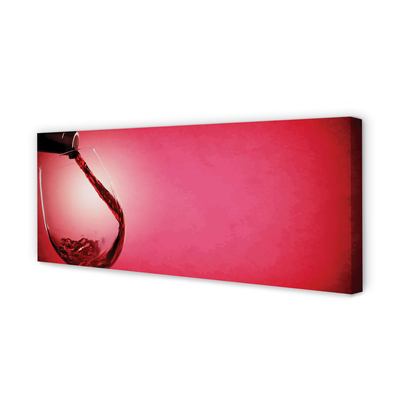 Tableaux sur toile canvas Verre fond rouge sur la gauche