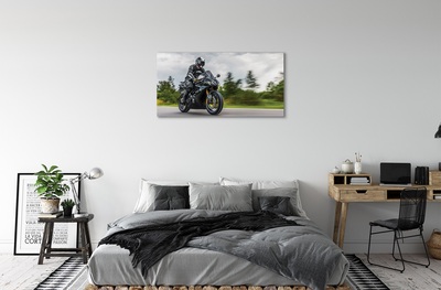 Tableaux sur toile canvas Ciel nuages ​​route moto