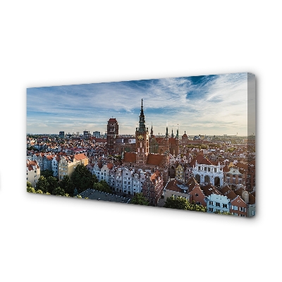 Tableaux sur toile canvas Église gdańsk panorama