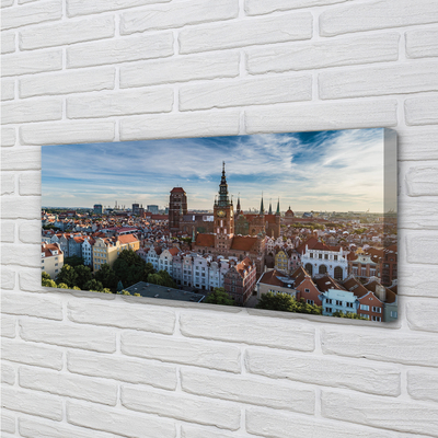 Tableaux sur toile canvas Église gdańsk panorama