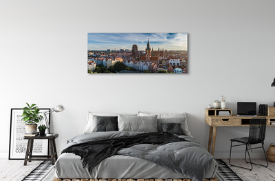 Tableaux sur toile canvas Église gdańsk panorama