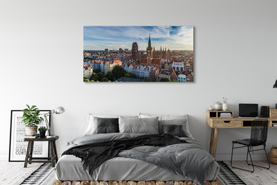 Tableaux sur toile canvas Église gdańsk panorama