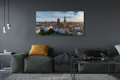 Tableaux sur toile canvas Église gdańsk panorama