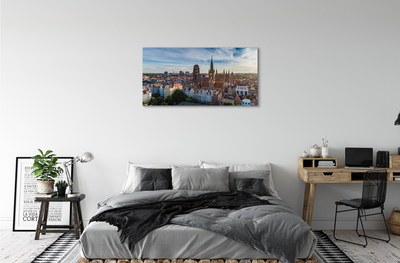 Tableaux sur toile canvas Église gdańsk panorama