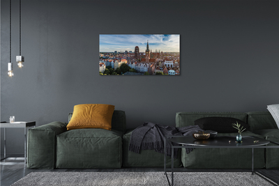 Tableaux sur toile canvas Église gdańsk panorama