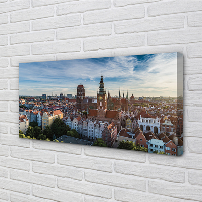 Tableaux sur toile canvas Église gdańsk panorama