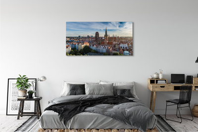 Tableaux sur toile canvas Église gdańsk panorama