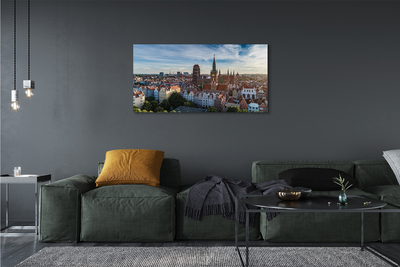 Tableaux sur toile canvas Église gdańsk panorama