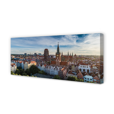 Tableaux sur toile canvas Église gdańsk panorama