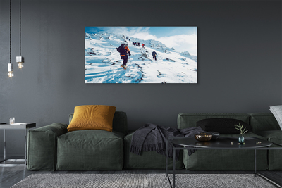 Tableaux sur toile canvas Escalade les montagnes en hiver