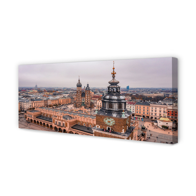 Tableaux sur toile canvas Cracovie panorama des églises d'hiver
