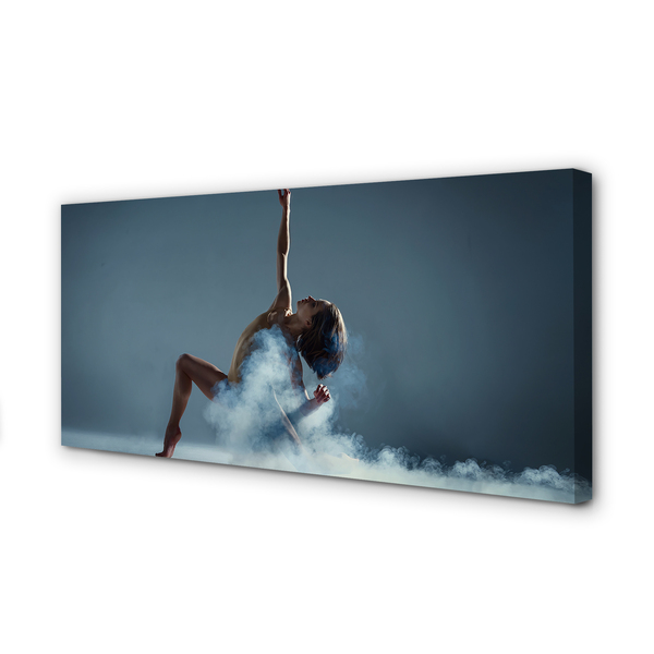 Obrazy na płótnie Kobieta taniec dym