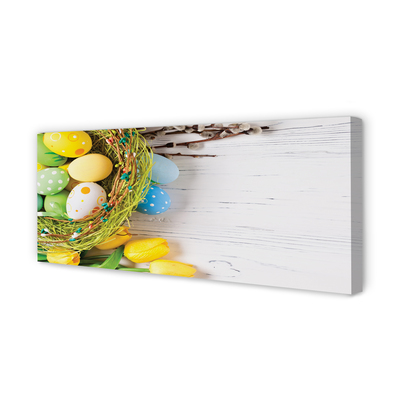 Tableaux sur toile canvas Tulipes à base d'œufs