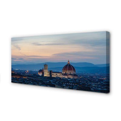 Tableaux sur toile canvas Panorama italie cathédrale nuit