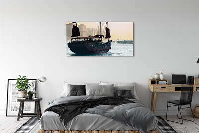 Tableaux sur toile canvas Le navire ciel de la ville de la mer