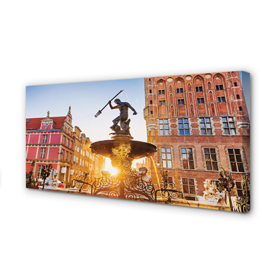 Tableaux sur toile canvas Gdańsk memorial fountain