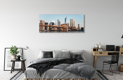 Tableaux sur toile canvas Rivière pont panorama