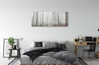 Tableaux sur toile canvas Bouleau brouillard