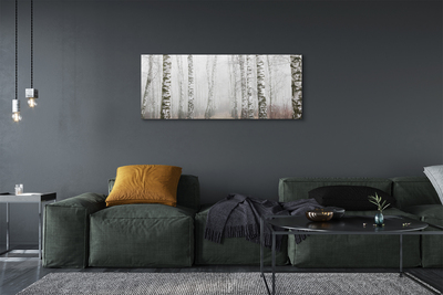 Tableaux sur toile canvas Bouleau brouillard