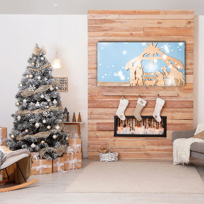 Tableaux sur toile Stable Noël d'hiver