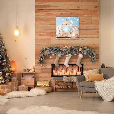 Tableaux sur toile Stable Noël d'hiver