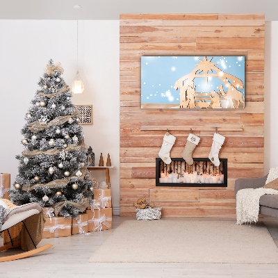 Tableaux sur toile Stable Noël d'hiver