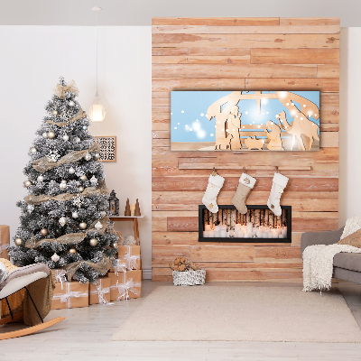 Tableaux sur toile Stable Noël d'hiver