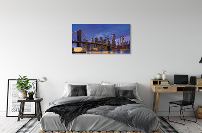 Tableaux sur toile canvas Panorama coucher du soleil pont