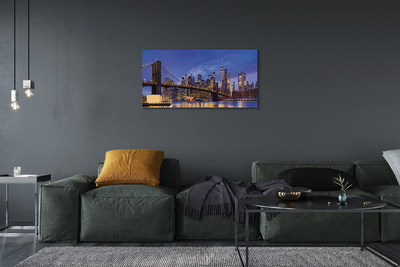 Tableaux sur toile canvas Panorama coucher du soleil pont