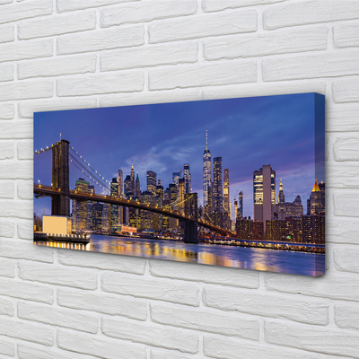 Tableaux sur toile canvas Panorama coucher du soleil pont