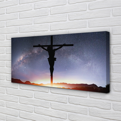 Tableaux sur toile canvas Jésus crucifié ciel