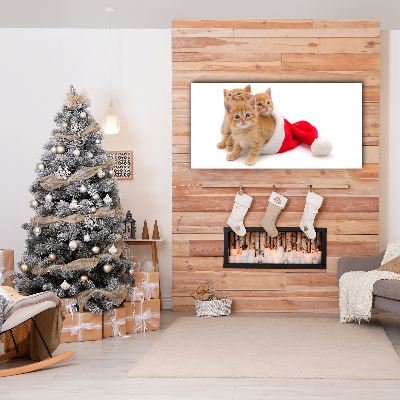 Tableaux sur toile Chats du Père Noël