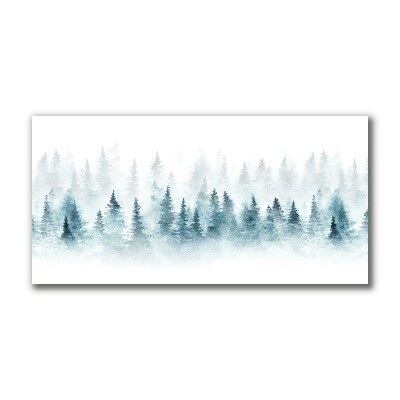 Photo sur toile Forêt sapin de Noël de neige de Noël