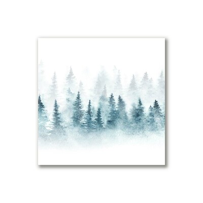 Photo sur toile Forêt sapin de Noël de neige de Noël