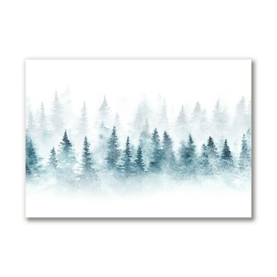 Photo sur toile Forêt sapin de Noël de neige de Noël