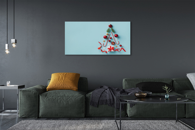 Tableaux sur toile canvas Cadeau baubles décorations de bonbons