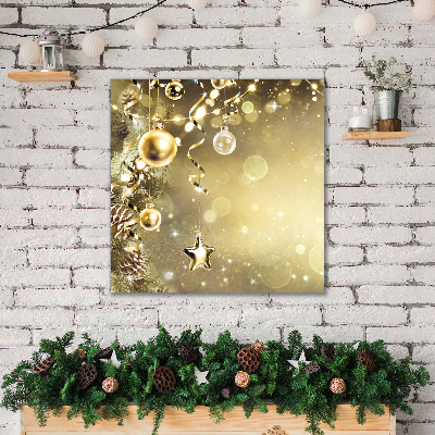 Tableaux sur toile Or vacances de Noël Décorations