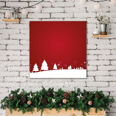 Photo sur toile arbre de Noël flocons de neige de Noël