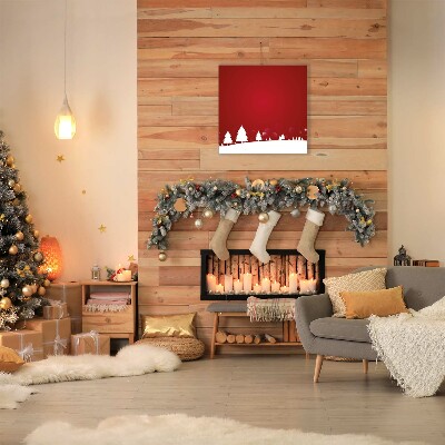 Photo sur toile arbre de Noël flocons de neige de Noël