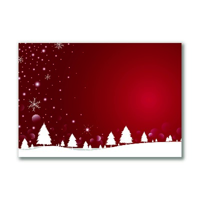 Photo sur toile arbre de Noël flocons de neige de Noël